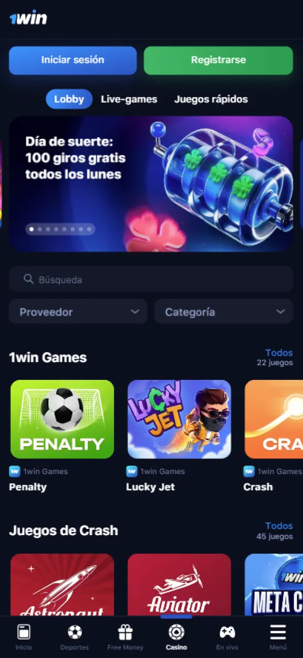 1win brinda una amplia selección de juegos de casino emocionantes en Chile.