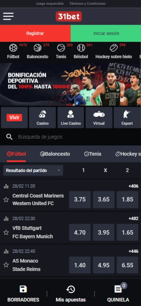 31bet permite apostar en distintos deportes con excelentes opciones.