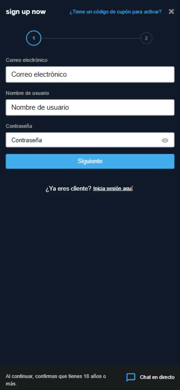 Betglobal hace que el registro sea fácil y conveniente.