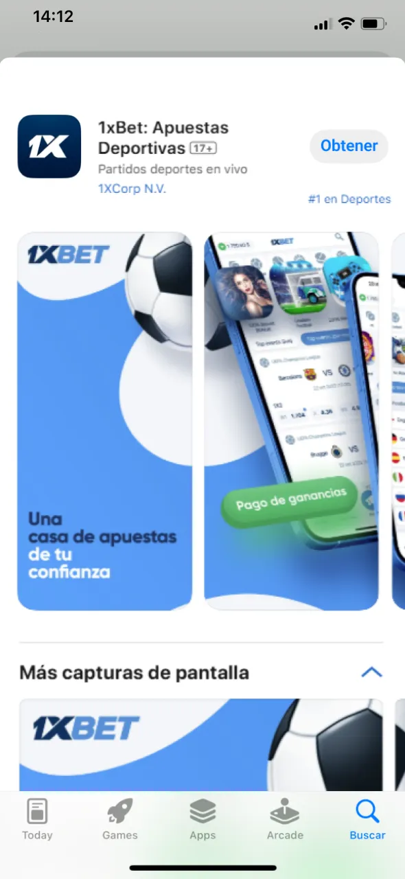 Descarga la aplicación de apuestas de fútbol directamente desde la App Store.