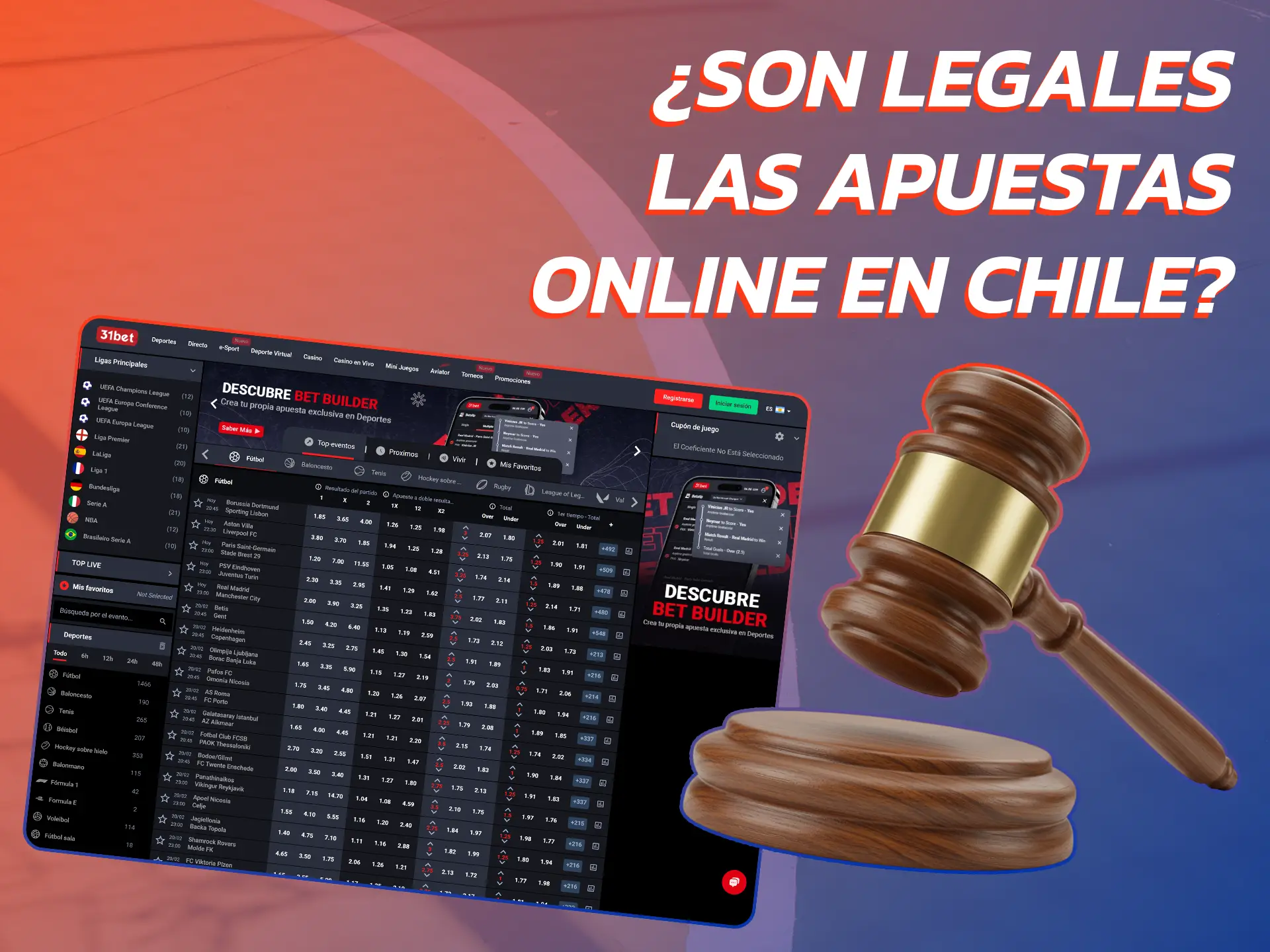 Las apuestas deportivas online en Chile son legales y seguras.