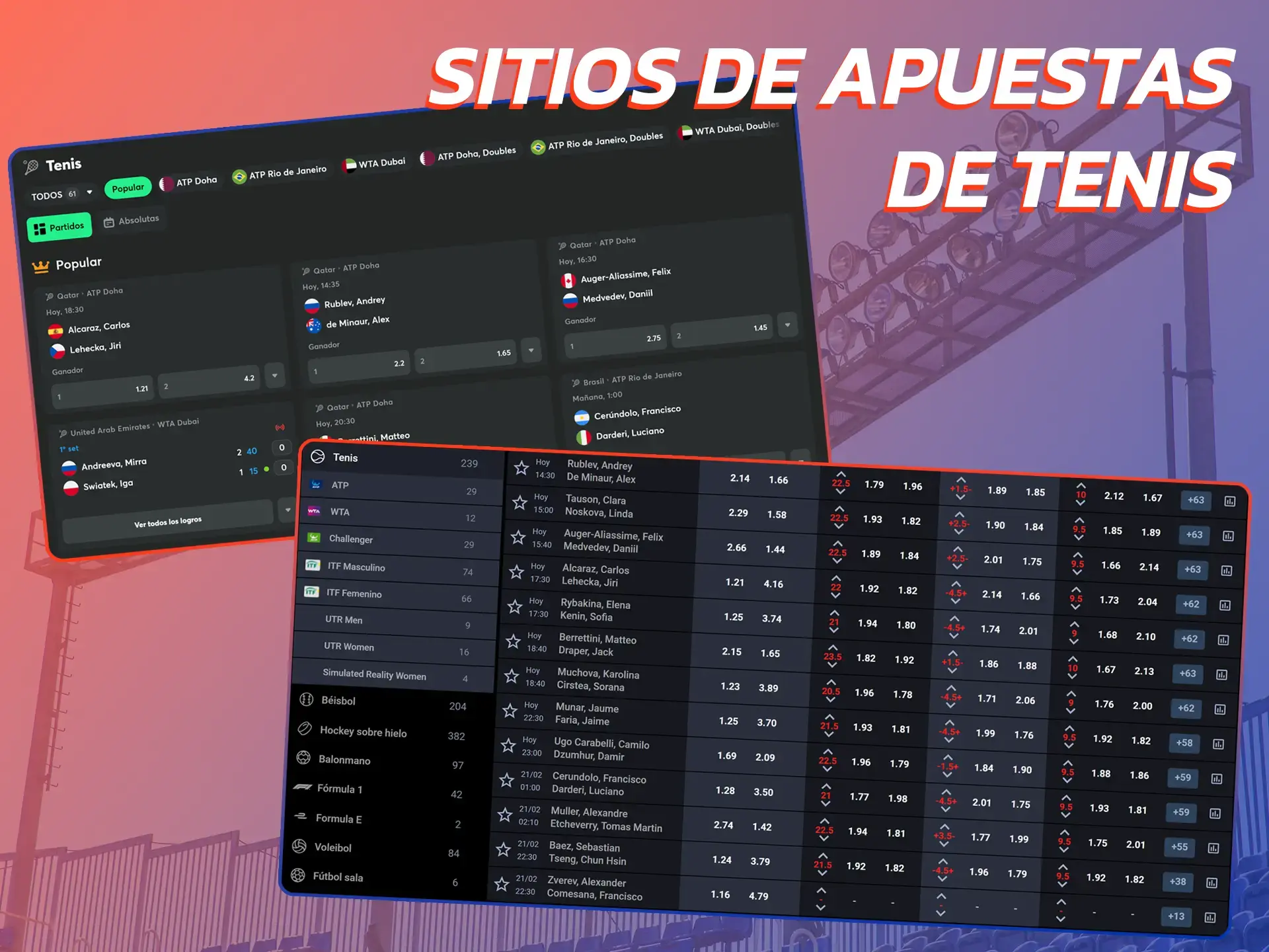 Los mejores sitios de apuestas de tenis online están en esta lista.