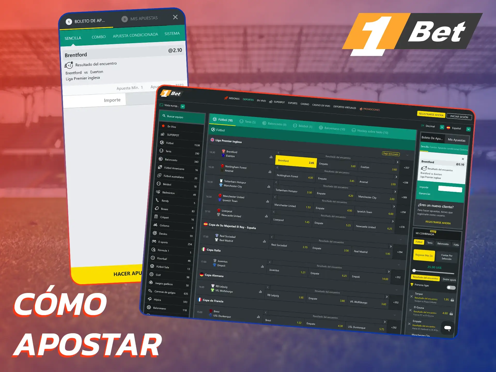 Descubre cómo apostar en deportes en 1Bet.