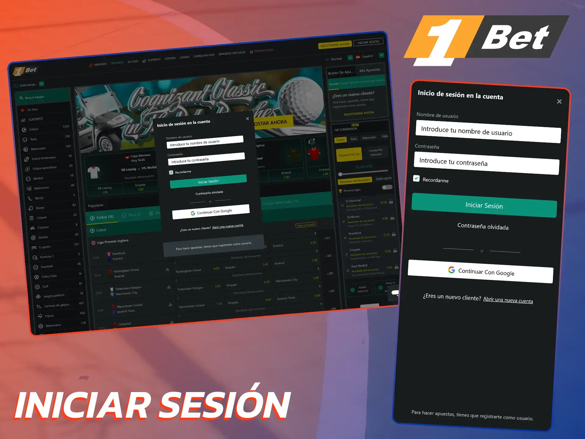 Descubra cómo iniciar sesión en su cuenta 1Bet existente.