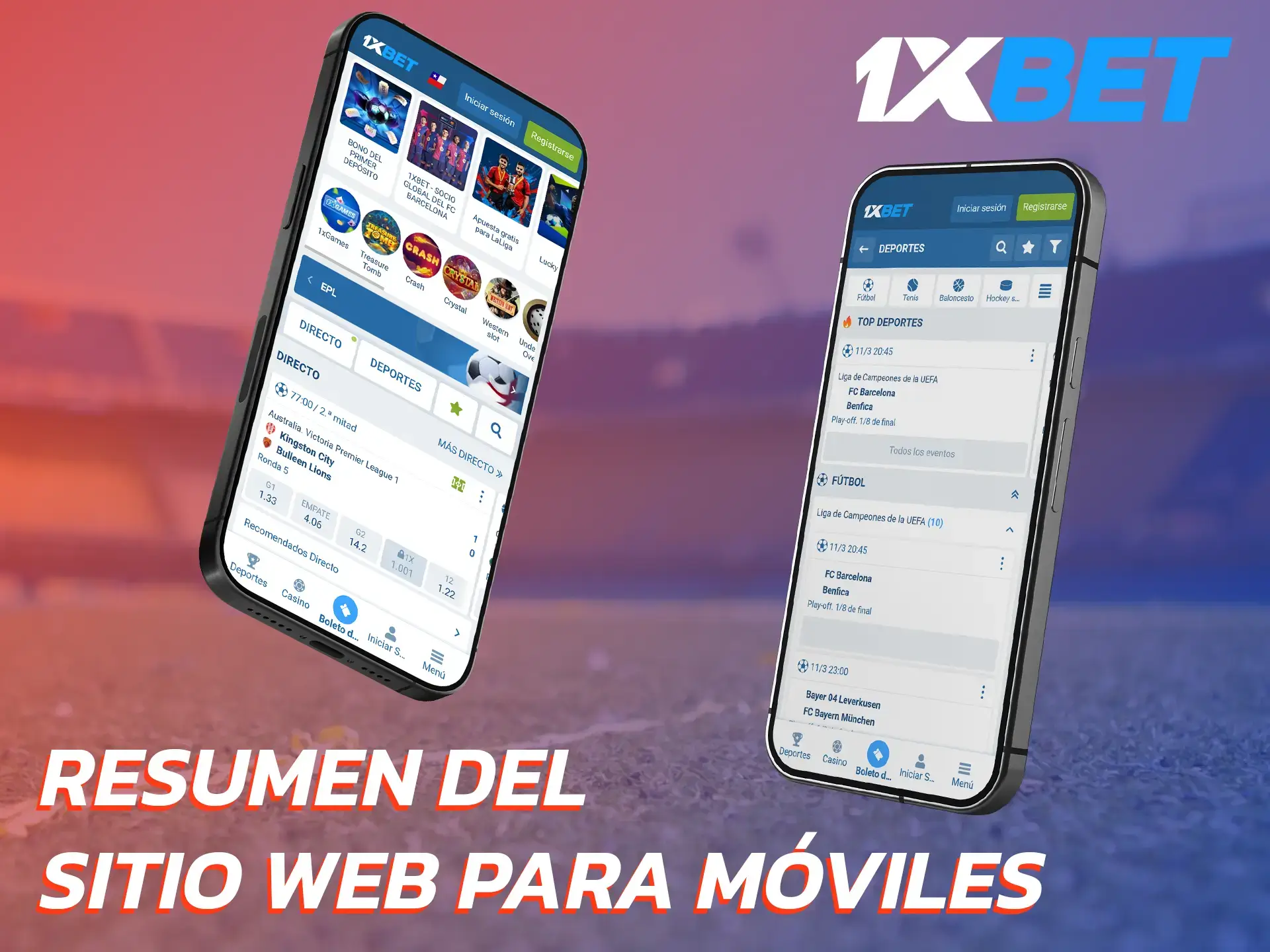 1xBet tiene un sitio móvil conveniente que puedes utilizar.