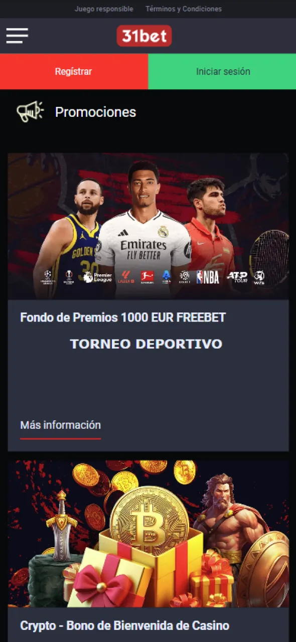 En la app de 31bet, los usuarios disfrutan diversas recompensas.