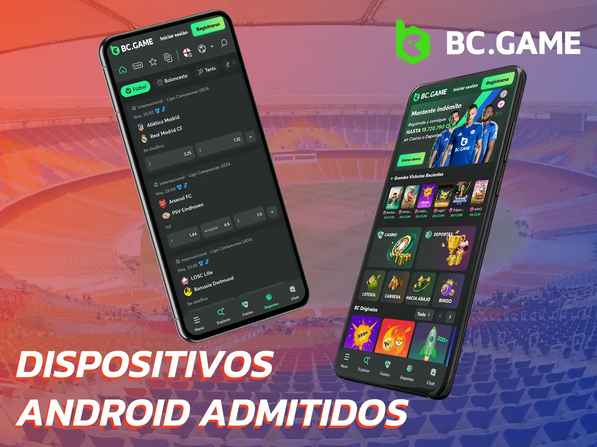 Los dispositivos compatibles pueden descargar fácilmente la app BC Game para Android.