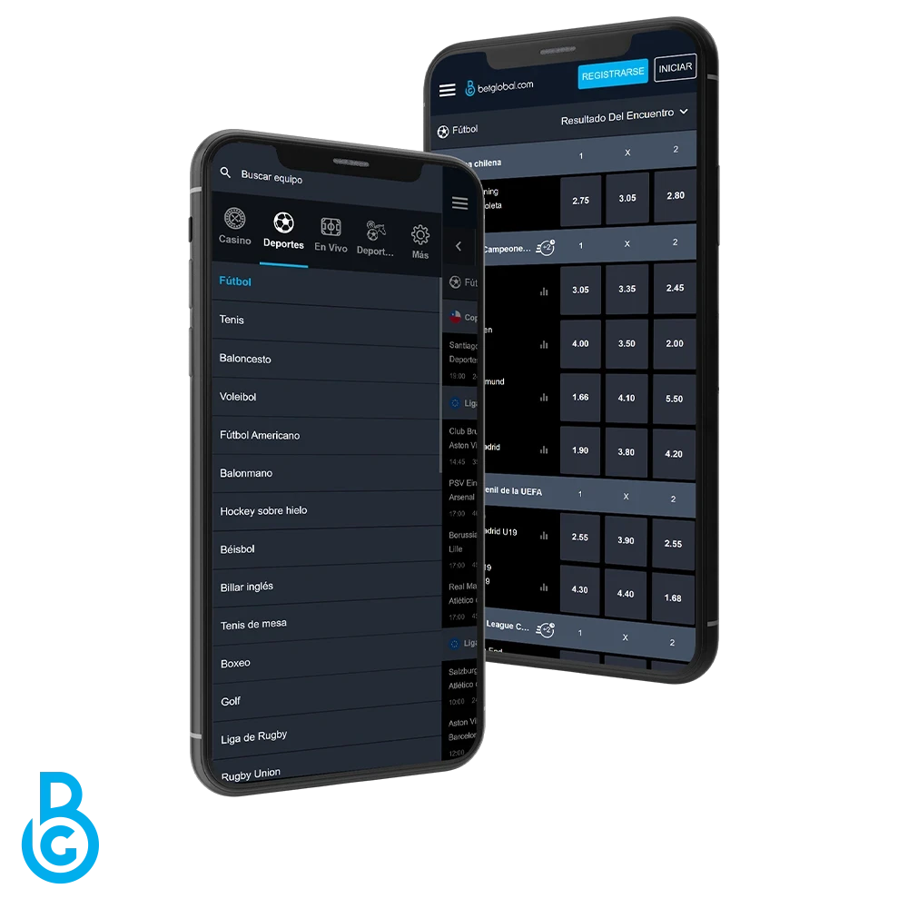 Sumérgete en el mundo de las apuestas deportivas con la aplicación Betglobal.