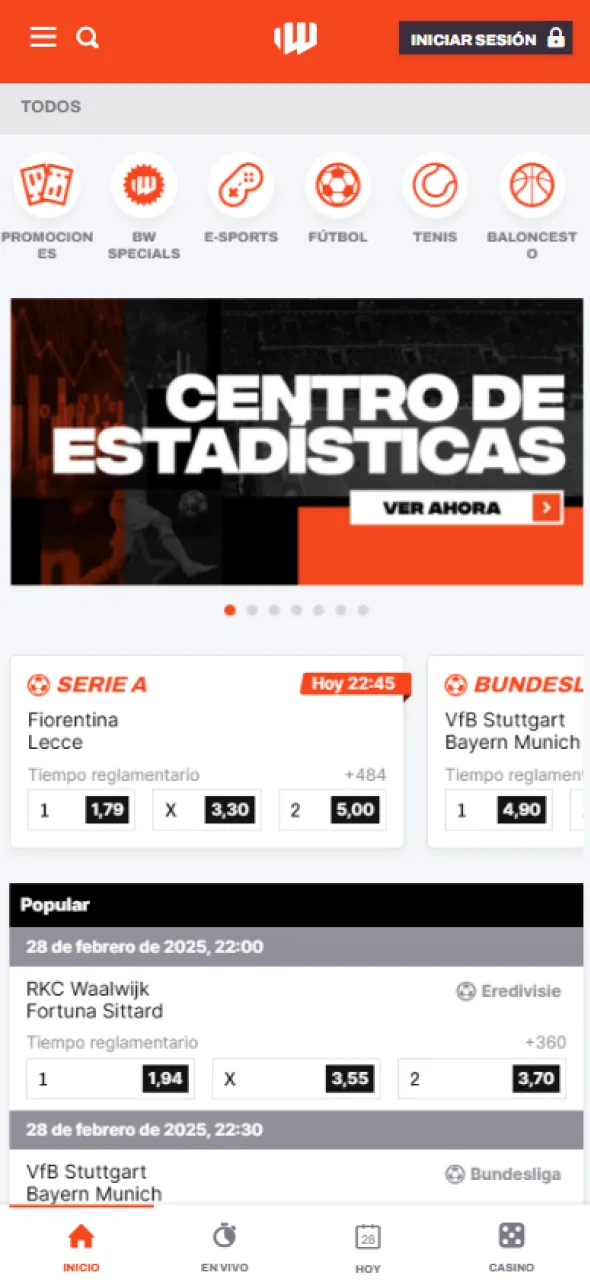 Betwarrior tiene una aplicación ideal para apuestas deportivas en Chile.