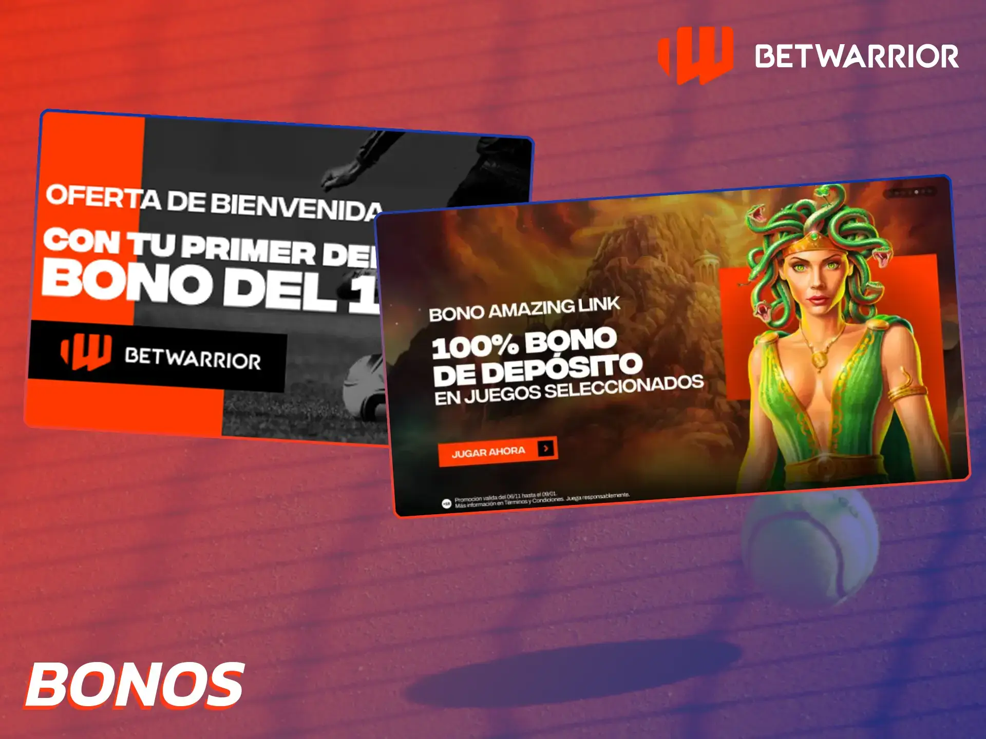 Disfruta de un bono de BetWarrior y apuesta en tus deportes favoritos.