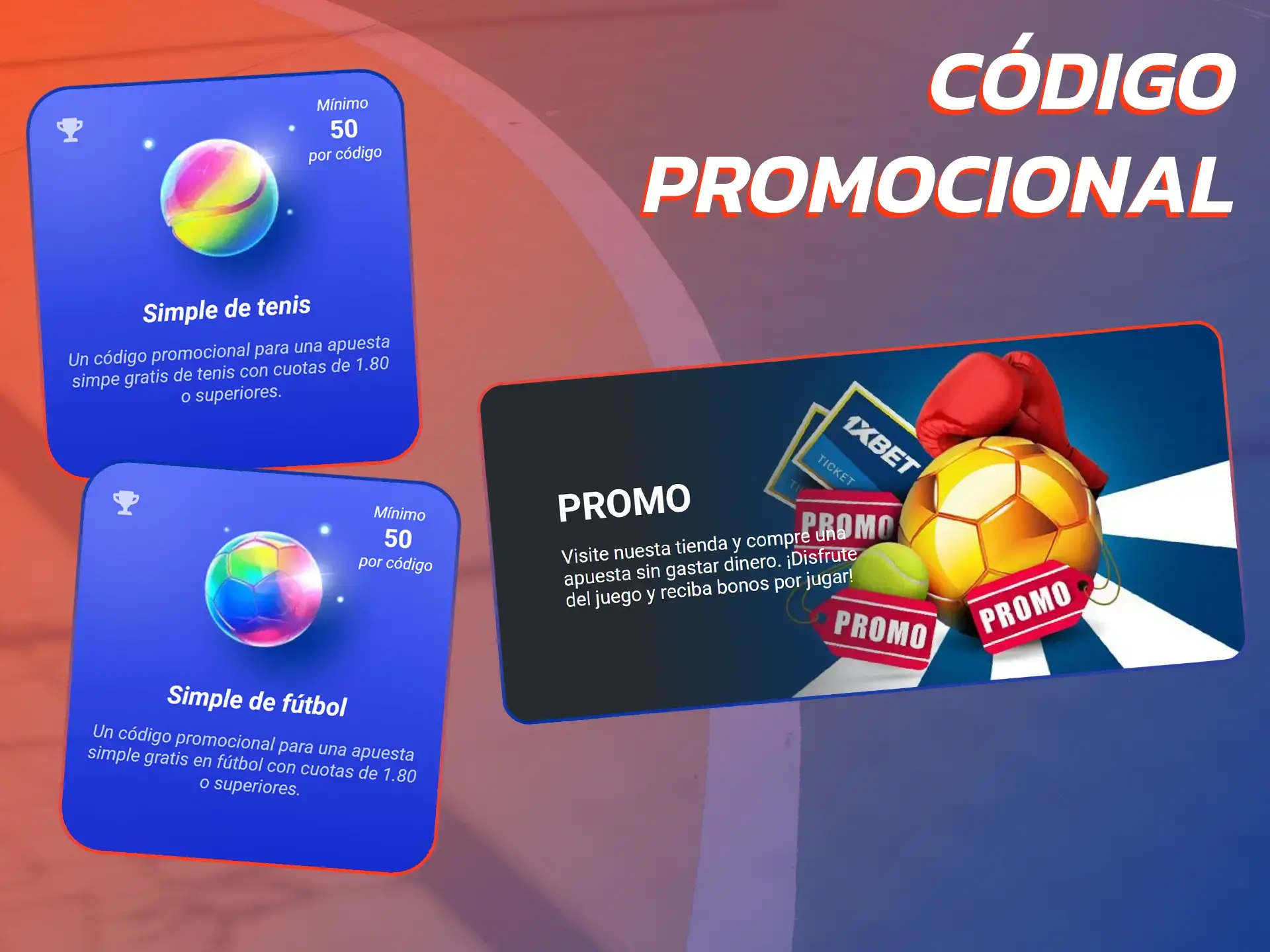 Obtenga un código promocional para apuestas deportivas y realice sus apuestas de forma rentable.