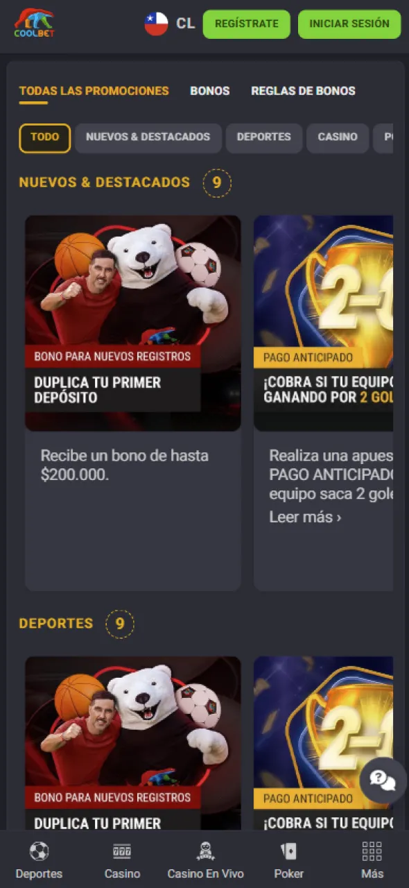 Coolbet app ofrece diferentes bonos para sus usuarios.