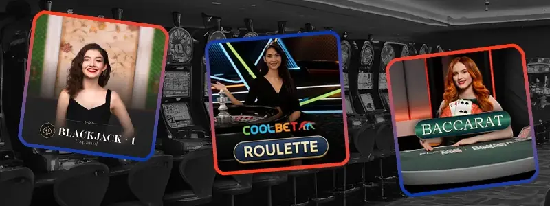 Juega los mejores juegos de casino en vivo en Coolbet.