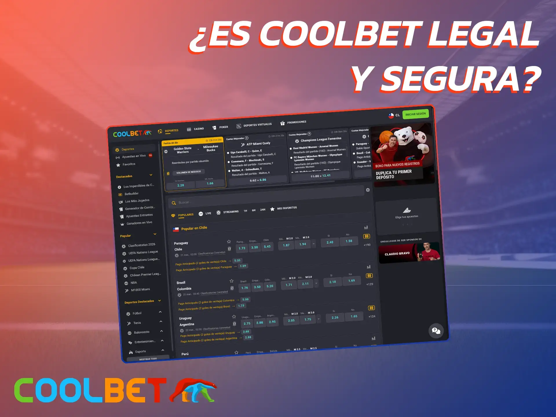Coolbet es una plataforma de apuestas deportivas legal y conforme en Chile.