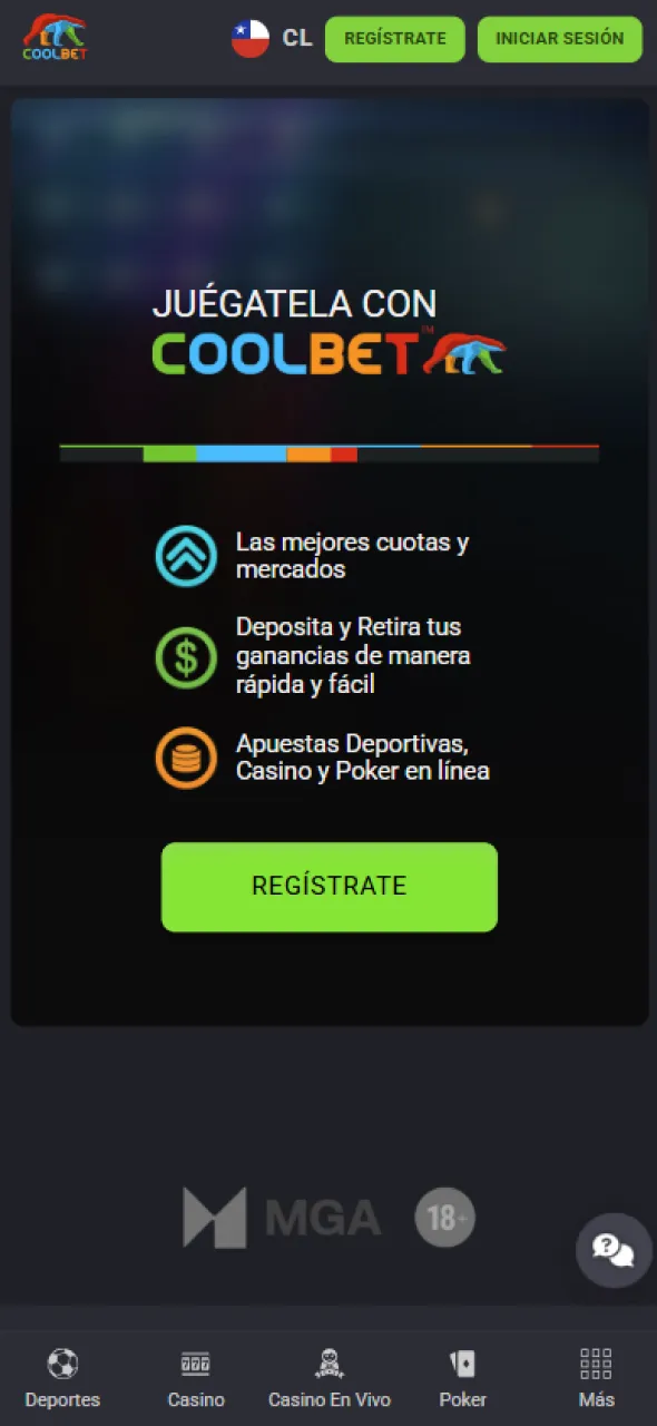 Coolbet es una plataforma confiable para apuestas deportivas en Chile.