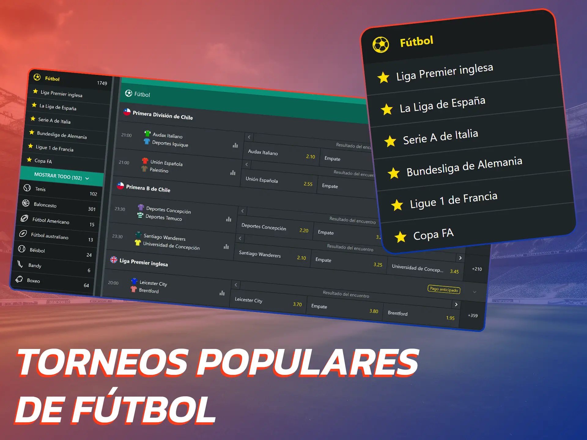 Los torneos de fútbol más populares y rentables para apuestas online.