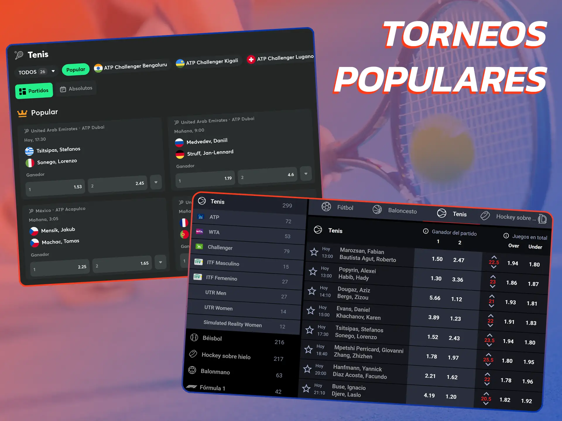 Torneos de tenis populares en los que deberías intentar apostar.